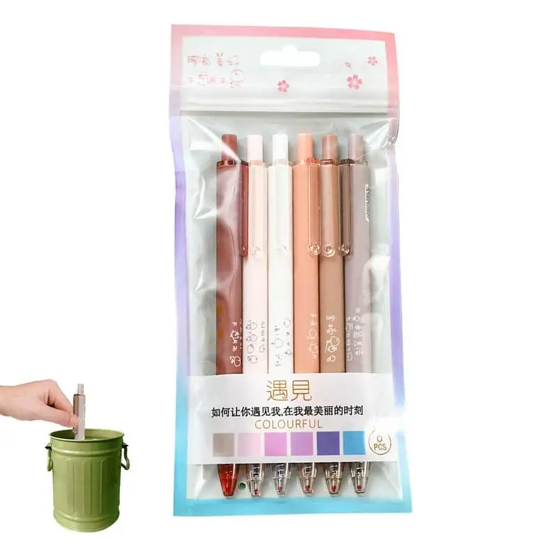 

Retractable Gel Pens Black Ink 6 Piece Gel Pen Set 0.5 Mm Writing Pens Retractable Gel Pens With Black Gel Ink 5 Different