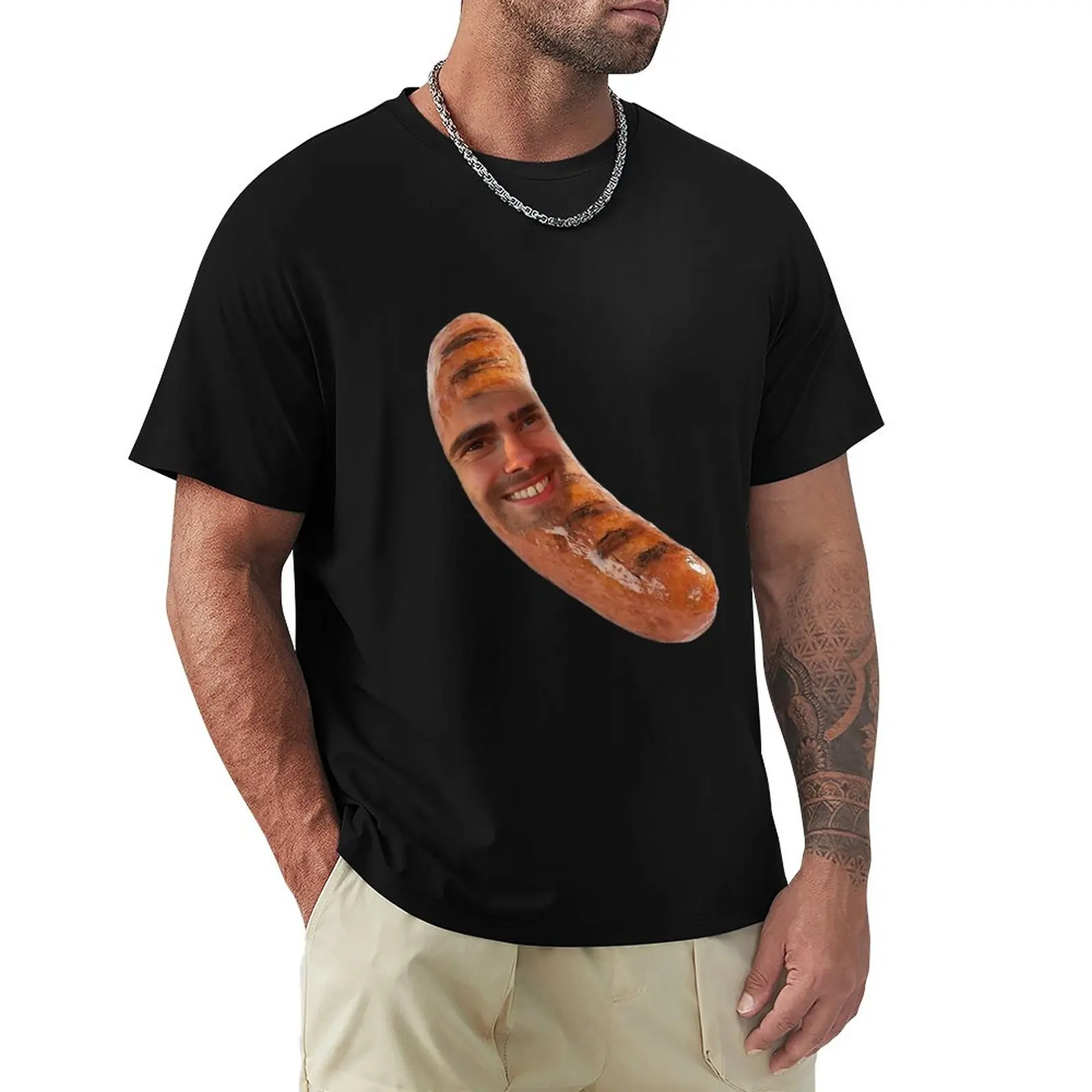 

Sausage T-Shirt anime oversizeds t shirts men