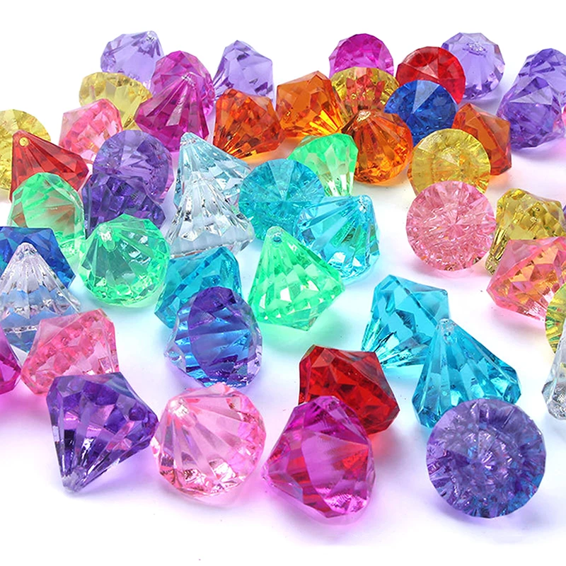 Party Toys Toy Gift Filler Gem Toys 1 Box Party Confetti Wedding Christmas Plastic For Kids Toy Crystal Gems Diamond Jewels Treasure Chest Pirate Filler Props