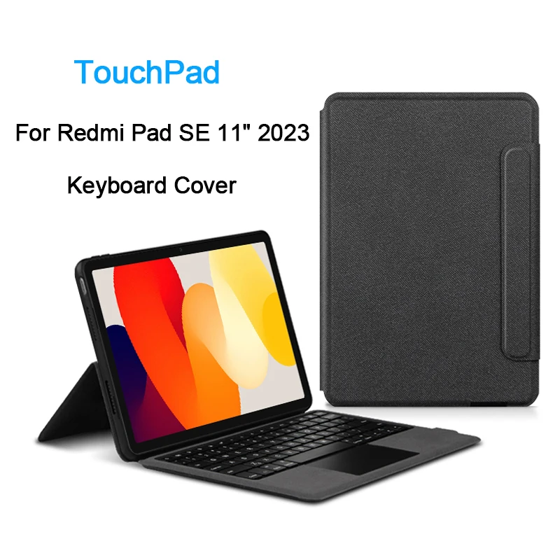 

Magic TrackPad Keyboard With Stand Case For XIAOMI Redmi Pad SE 2023 11 Inch Tablet Protective Cover Case Arabic Spanish German