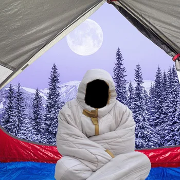 Standing 3 Seasons Full Body Sleeping Bag Human-Shaped Sleeping Bag Humanoid Walking Camping Sleeping Bag Accompany Sleeping 3