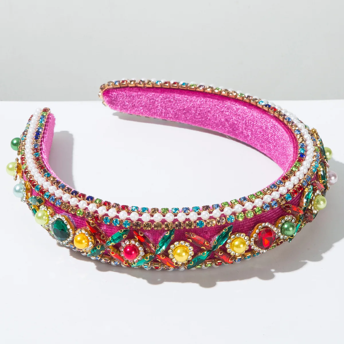 Europäisch-Amerikanisches Personalisiertes Haarband Barock Retro Breitkrempiges Stirnband Schwamm Hochwertige Luxus-Haaraccessoires – Detail 7