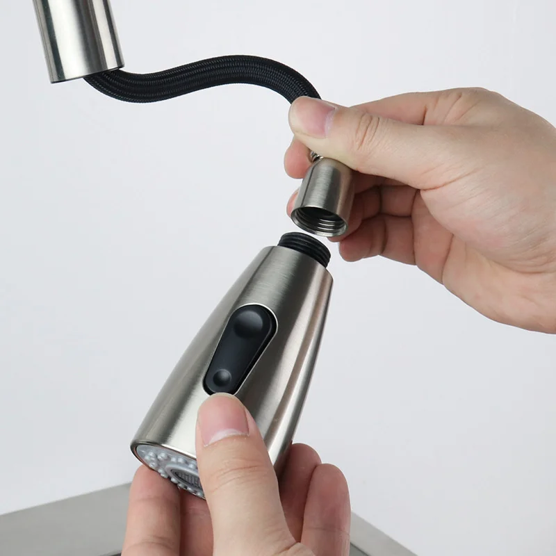 

Kitchen vegetable wash basin pull type faucet replacement head accessories swivel household shower nozzle faucet outlet