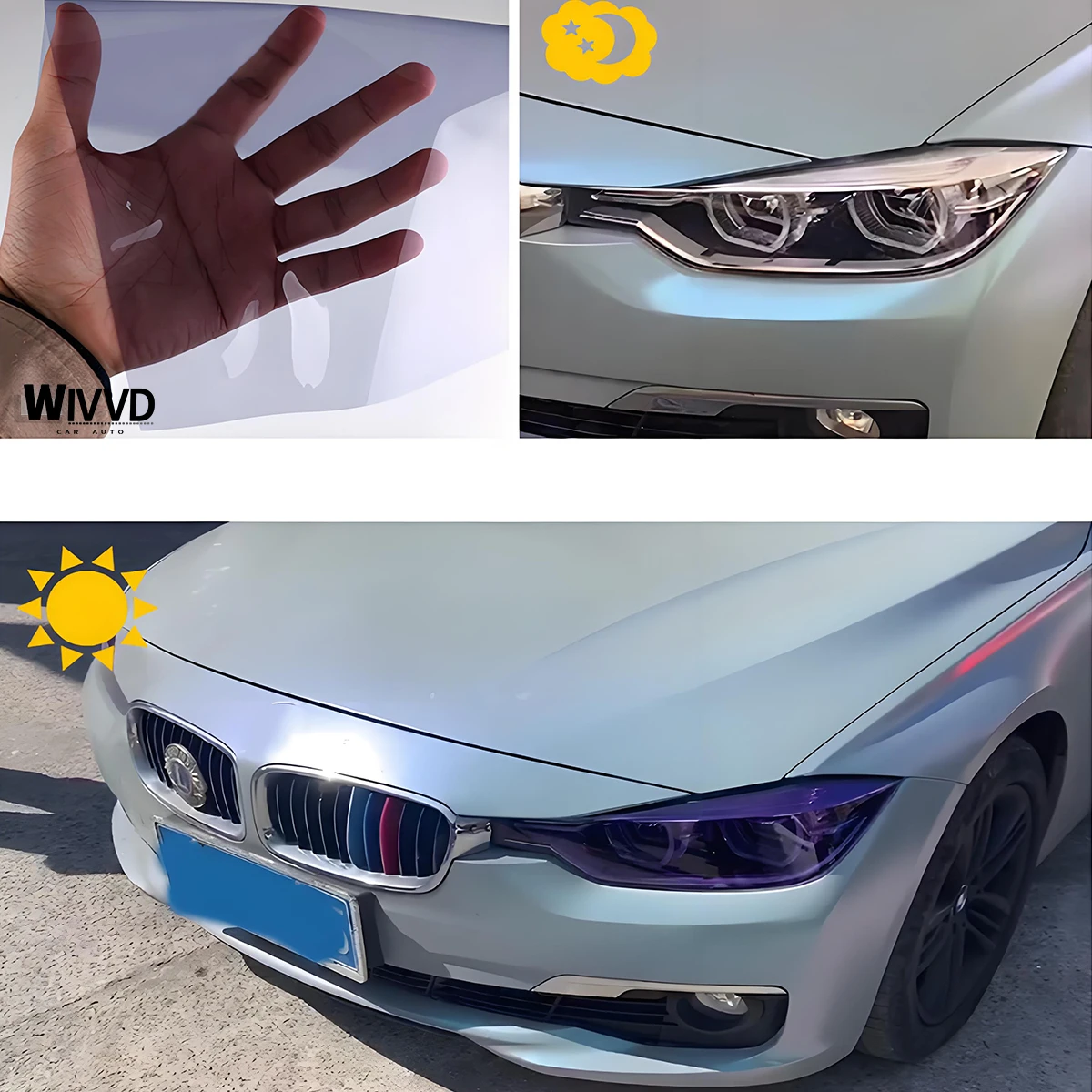 Automotive TPU Headlight Film Protection Film window film Repair Scratches Photochromic Modification for Car Headlight Taillight Lights