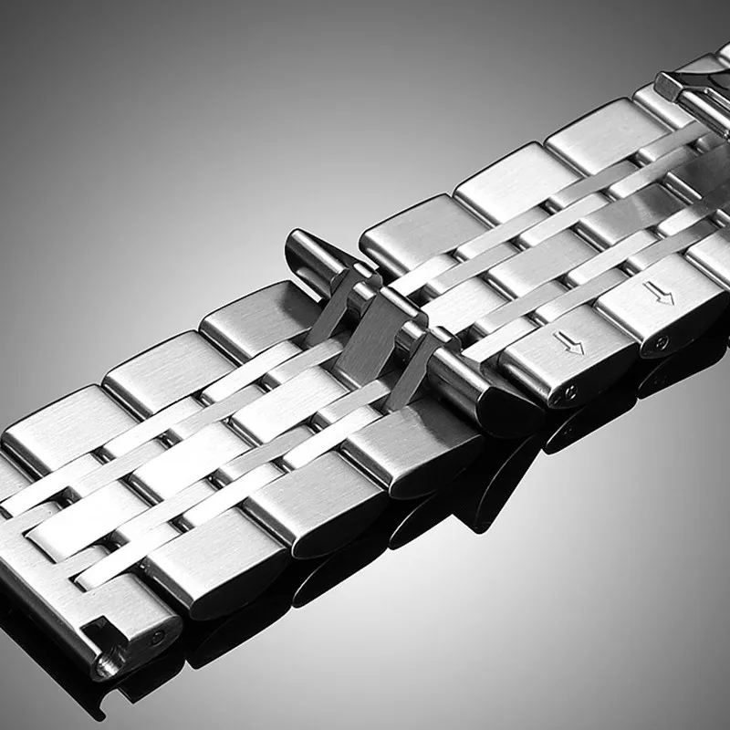 Universal 22mm Stainless Steel Metal Watch Strap - Premium Quality