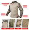 Tactical Sets Camo Suit Husband CP Gen3 Hunting Clothes Fold Men Pants Combat Uniform +Pads Airsoft T Shirts 4