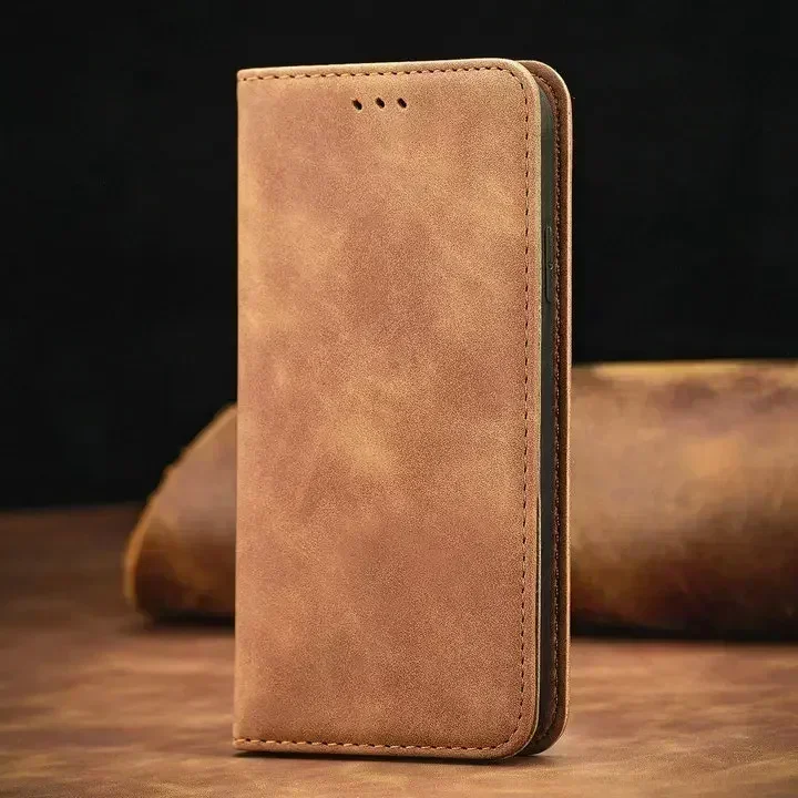 Luxury Smooth Leather Card Wallet Stand with Magnetic Flip Cover