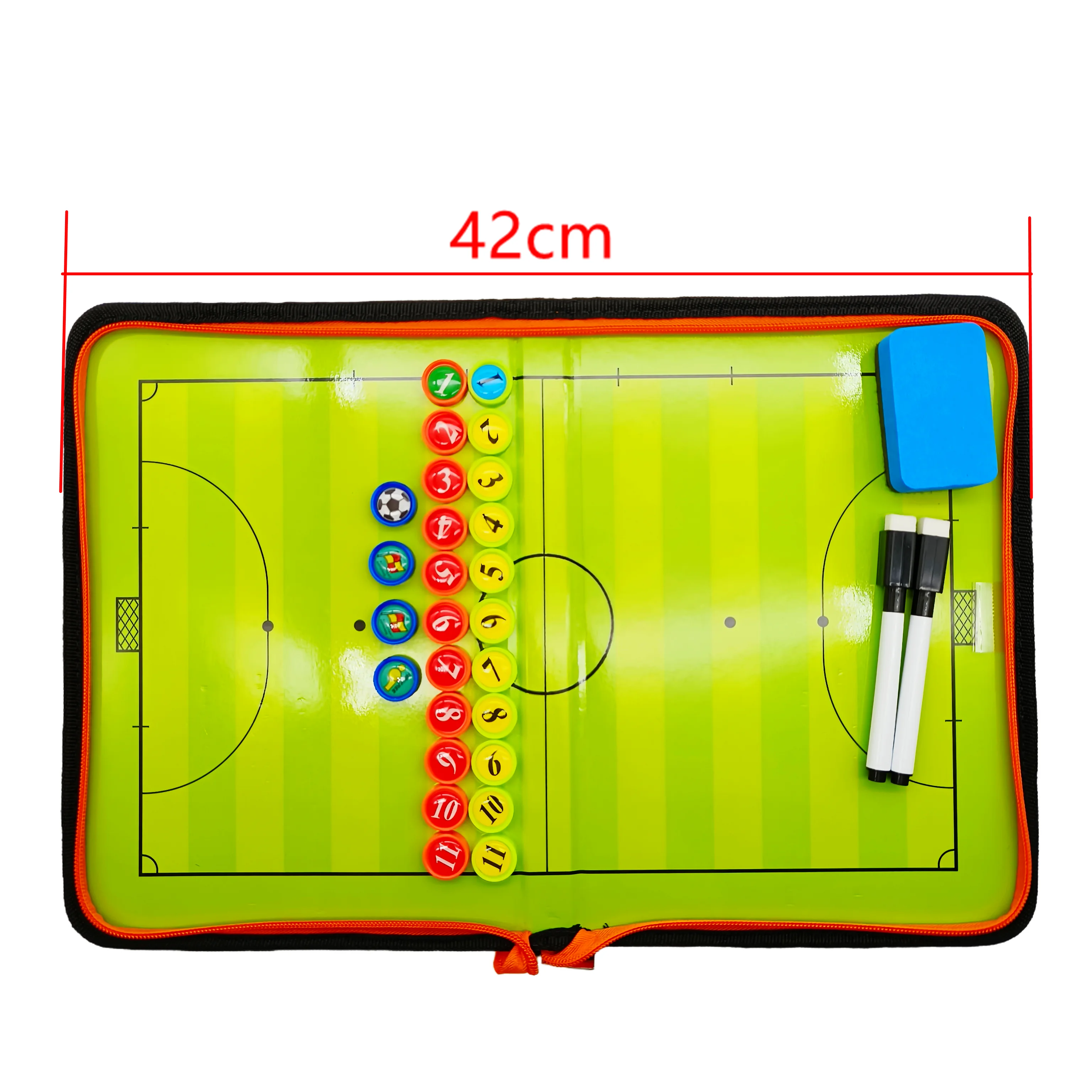 Futsal Coach Board 28x20 Cm Zipper Durable Football Training Aid Visual Strategy FUTSAL Coaching Tool
