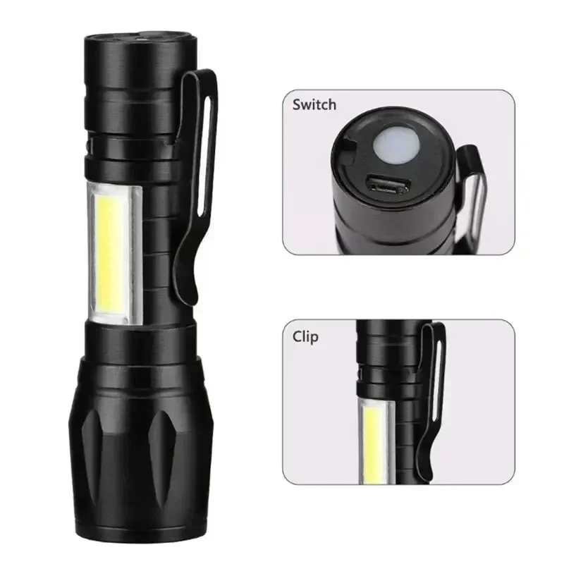 Wiederaufladbare LED-Taschenlampe 100000LM Superhelle Taktische Langstrecken-Taschenlampe Wasserdicht für Outdoor-Camping Angeln Laterne – Detail 14