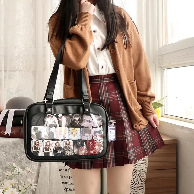 

Jk Lotia Bag Red with Insert Japanese Cute Clear Women Single Straps Girls kawaii Transparent Shoulder Lolita BlueBag