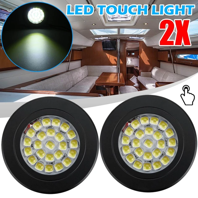 2PCS 12V LED Auto Innen Beleuchtung Lampe Touch Im Inneren RV Dach Licht  Kit für RV Camper Van Boot anhänger Helle Weiß - AliExpress