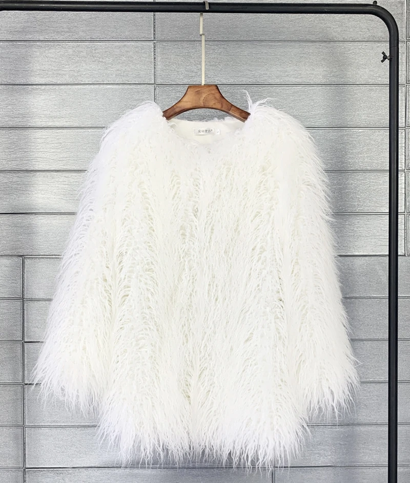 Fur Coat For Women Autumn Winter Top Fashion Multi-Color Faux Fur Coat Elegant Thick Warm Faux Fur Jacket For Women