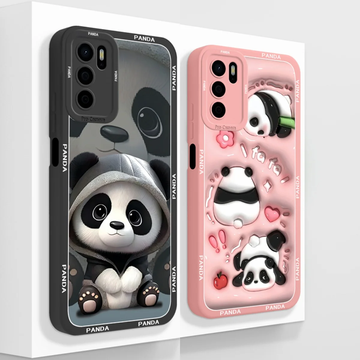 Cute Panda Soft Liquid Silicone Phone Case with Enhanced Camera Protection - Fashionable Back Cover Coque
