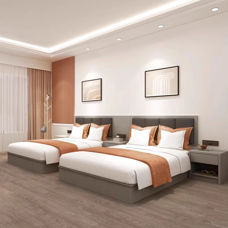 Bedroom Modern Hotel Bed Frame Set Simplicity Home Bed Design Mobile Double Nordic Letto Matrimoniale Hotel Bed Furniture vanity reception computer desks storage bedroom reading mobile computer desks study makeup tavolino da letto home decorations