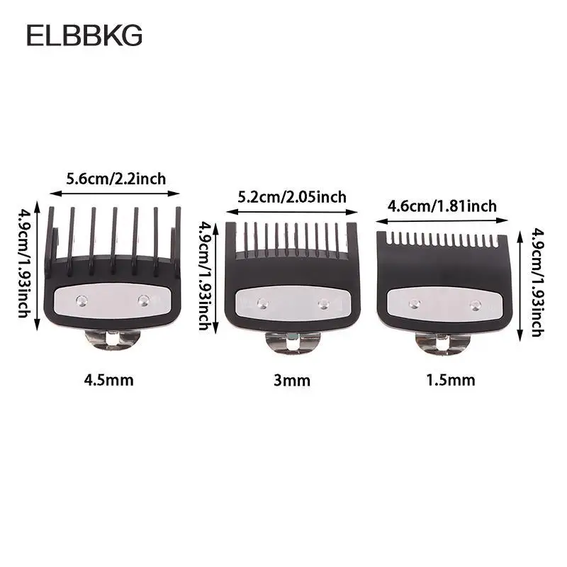헤어 클리퍼 가드 가이드 빗 트리머 커팅 가이드, 스타일링 도구 부착 호환, 1.5mm, 3mm, 4.5mm, 3 개