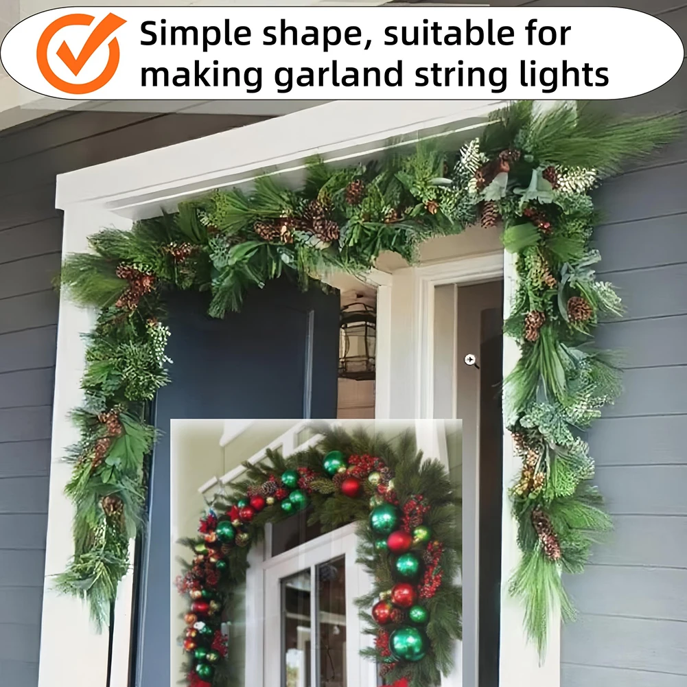 Christmas Decoration Telescopic Hangers Double Door Adjustable Long Hook Stand Front Door Garland String Lights Hook Accessories