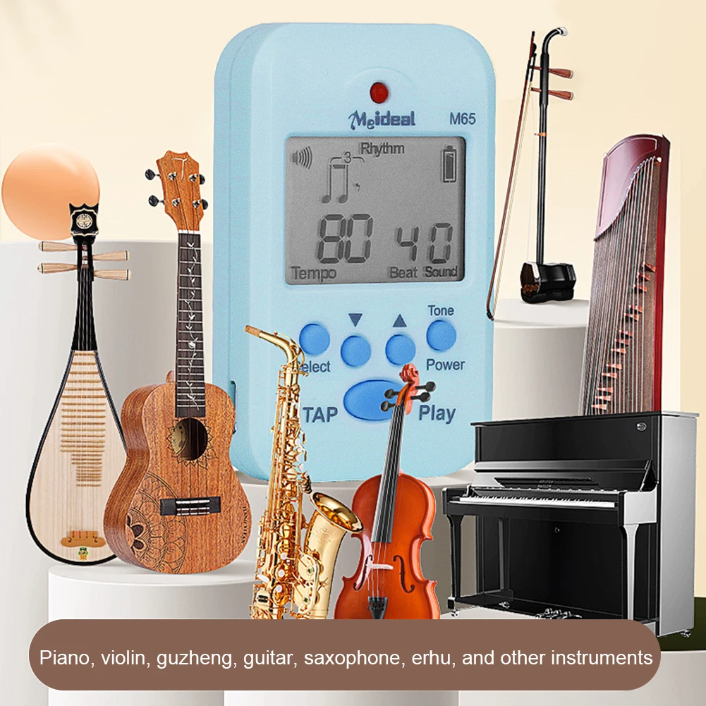 

Electronic Metronome Clip-on Tempo Metronome LED Display Digital Metronome USB Charging for Saxophone Flute Drum