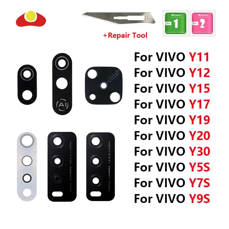 

ДЛЯ VIVO Y20 Y30 Y30G Y3 Y11 2019 Y11S Y12A Y12S Y12G Y19 Y5S Y7S Y9S задняя камера стеклянный объектив с заменой наклейки