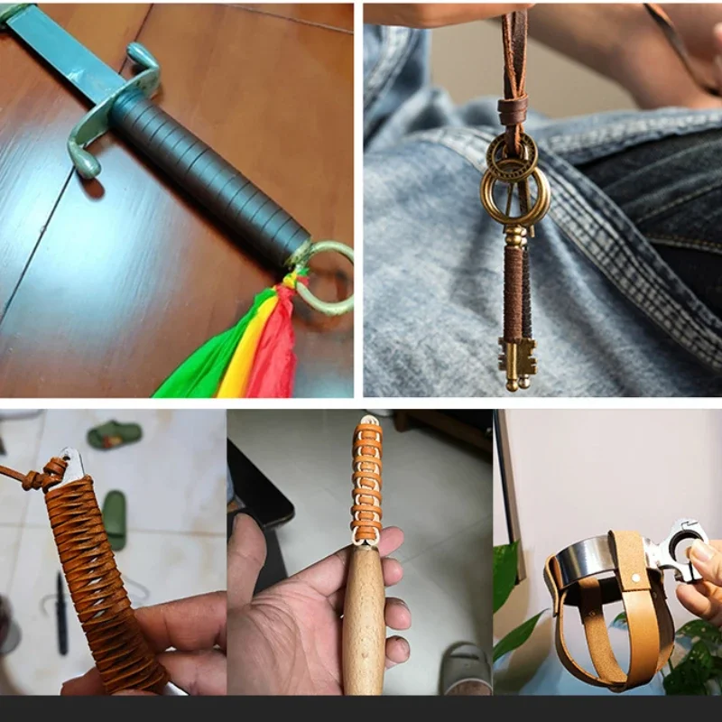 5 Yards Retro High Quality Genuine Leather Cord Rou nd/Flat Strand COW Leather Rope For Necklace Bracelets DIY Jewelry