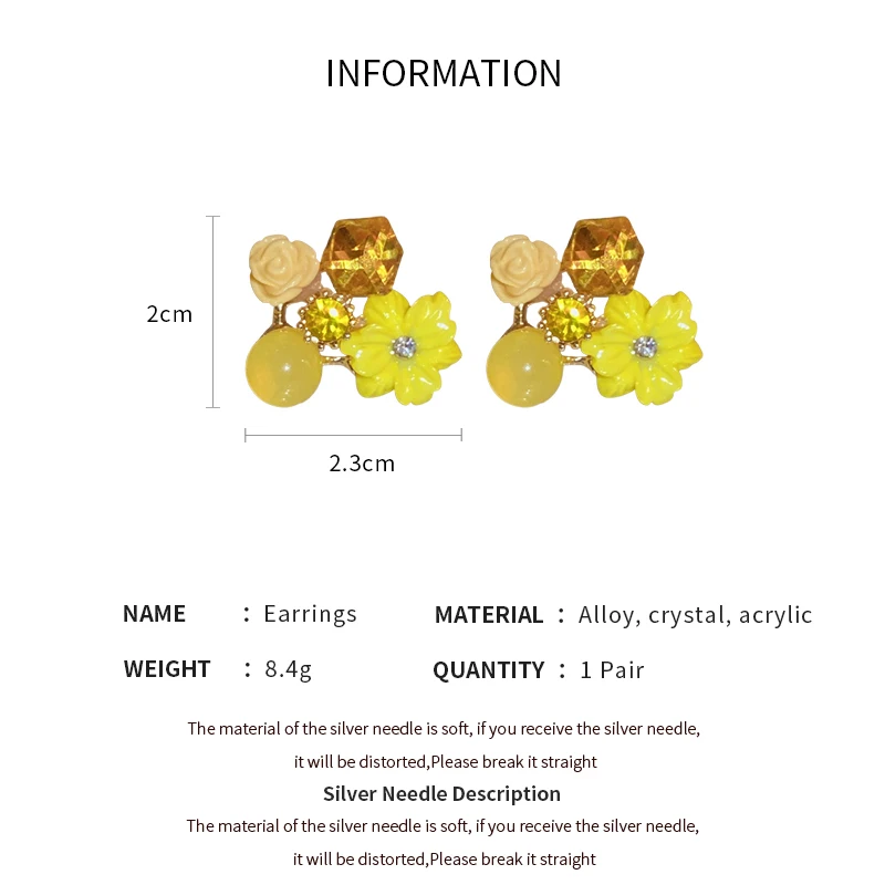 Detailed View of Geometric Stud Base on Flower Earrings