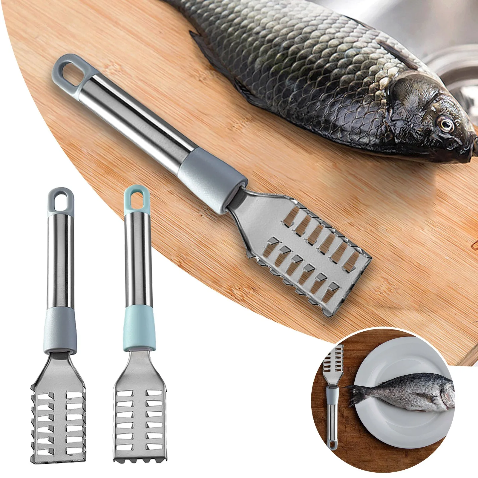1pc Stainless Steel Fish Scale Knife Scale Scraper Sawtooth Scraping Boning Filleting Cut Scrape Dig Maw Knife Kitchen Tools