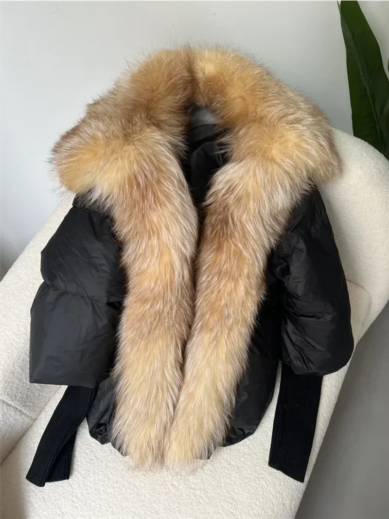 OFTBUY  Winter Jacket Women duck down Parka Real Fox Raccoon Fur Collar Hooded Thick Warm Streetwear Outerwear Natural Fur Coat 6