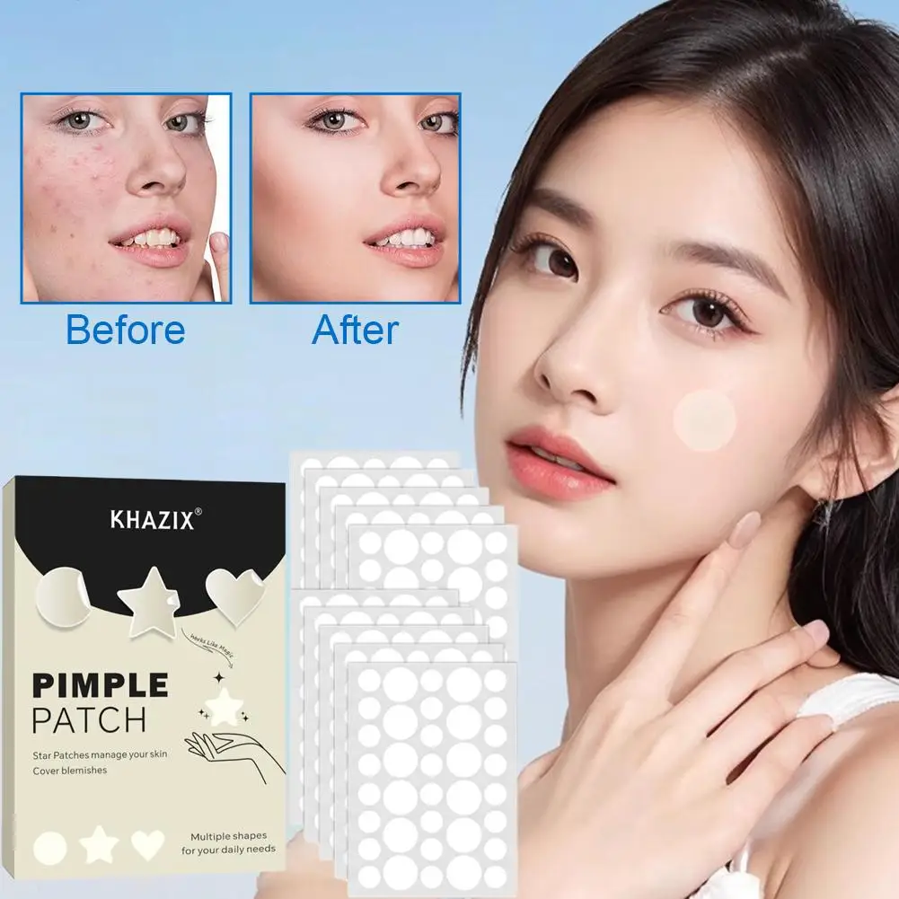 360pcs Round Pimple Patch Invisible Acne Patch Mix Shape Hydrocolloid or PE Acne Patch Zits and Blemishes Skin Cover Sticker