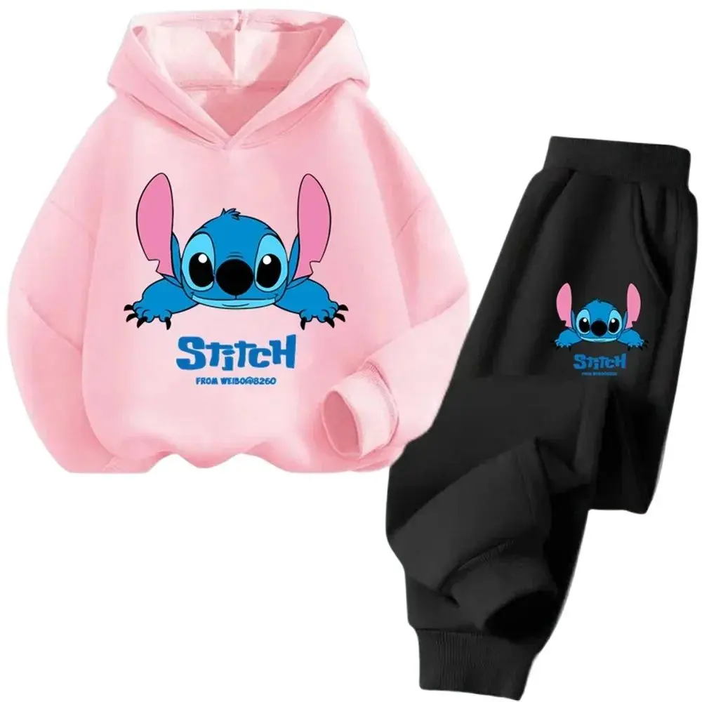 Disney Stitch Children's Street Fashion Sweater Boys Girls Tops Children's Sports Trucksuit Pullover Outdoor Sports Sonic Hoodie