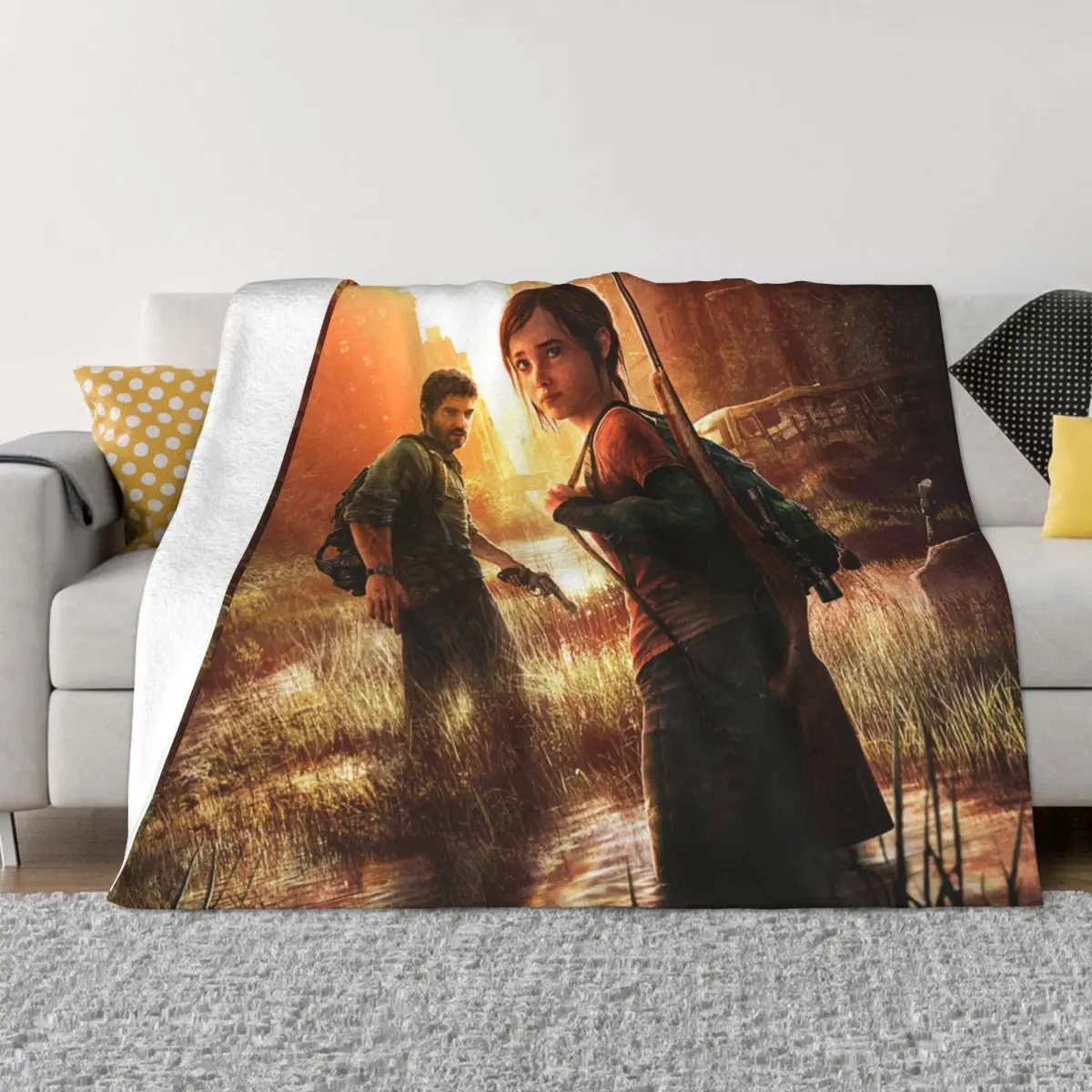 

Horror Joel Ellie Blankets The Last of Us Movie Plush Awesome Warm Throw Blanket for Bed Sofa Summer