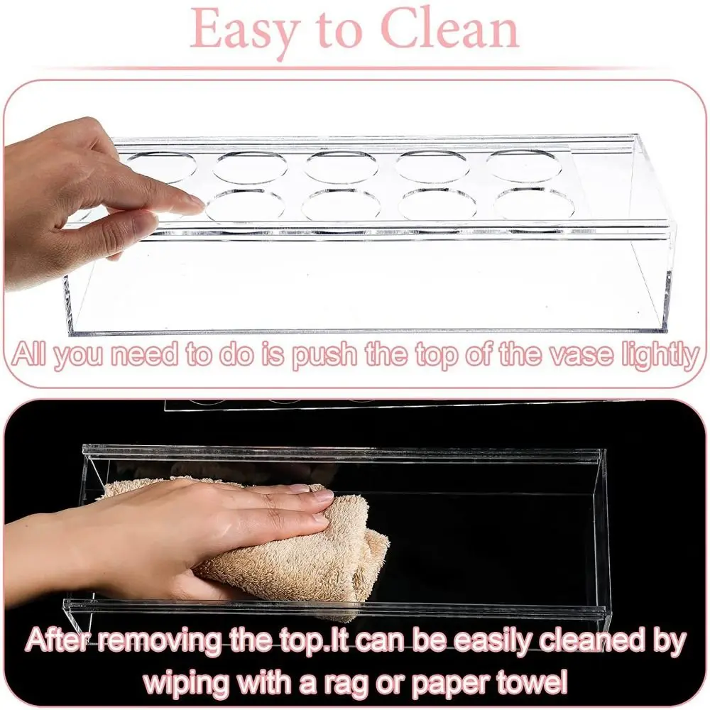 Cylinder Clear Acrylic Flower Vase Leak-Proof Transparent Flower Arrangement Bottle Simple Creative Hydroponic Flower Pot 3