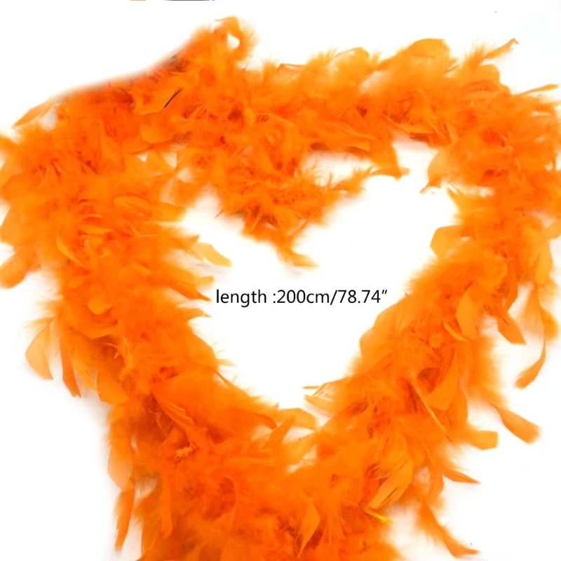 Thicken Plush Turkey Feather Boa Soft Full Feather Trim Stripe for Wedding Party Costume Stage Dancing Diy Decorations feather scarf