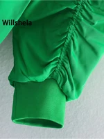 Willshela Women Fashion Oversized Bomber Jackets Coat With Pockets Front Zipper Vintage O-Neck Long Sleeves Female Chic Outwears - Image 6