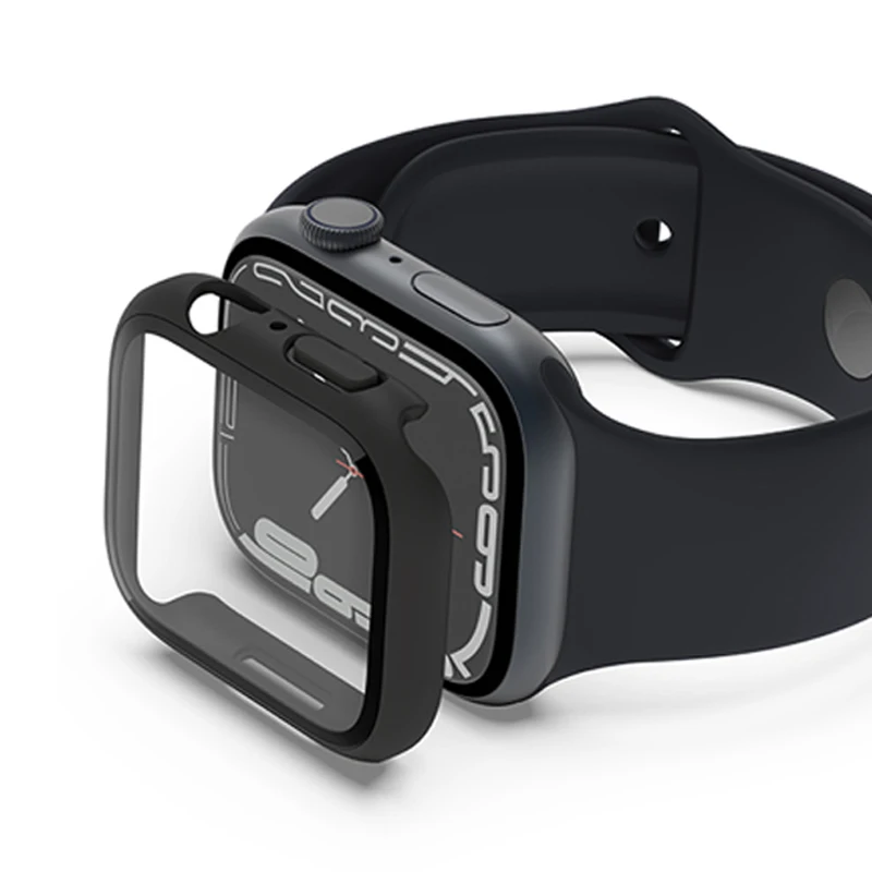 Vetro + Cover Per Apple Watch Case 40Mm 45Mm 44Mm 41Mm 42Mm 38Mm Iwatch Series 8 7 3 6 Se Proteggi Schermo Apple Watch Accessori