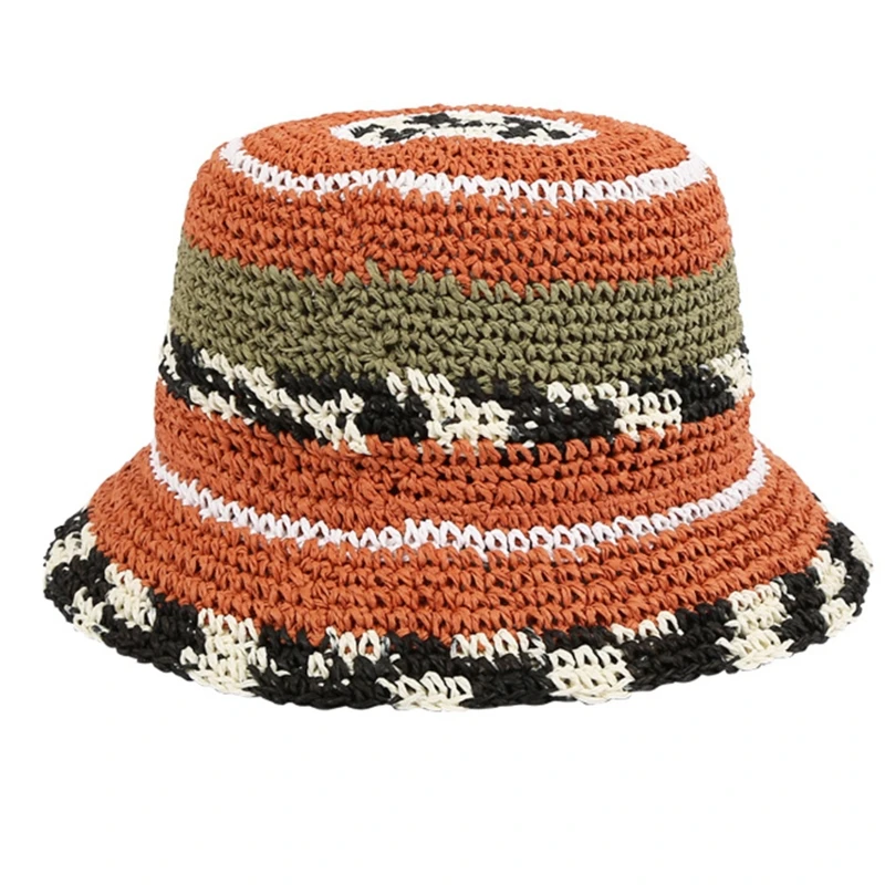 

2XPC Women Basin Hat Handmade Crochet Fisherman Hat Summer Must-have for Women Girl