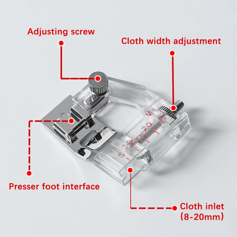 Adjustable Bias Tape Binding Foot Snap On Presser Foot 6290 For Brother and  Most of Low Shank Sewing Machine Accessories tool - AliExpress