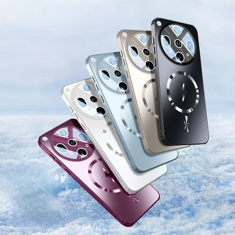 Magsafe-Compatible Frosted Shockproof Case with Lens Protection