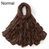 Nouveau grande taille solide rayonne Modal Hijab écharpe femmes musulman foulard enveloppes châle Femme Musulman bandeau islamique Turban 190*85 cm