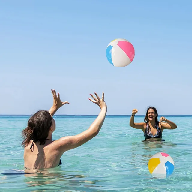 1pc Inflatable Beach Ball 12"/16" Swimming Pool Beach Party Decoration Ball for Kids Adults Summer Water Games Rainbow Beachball 4