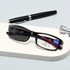 2024 Sports Photochromic Multifocal Reading Glasses Anti Blue Light Presbyopia Glasses Elderly Near Far Color Changing Eyewear 2