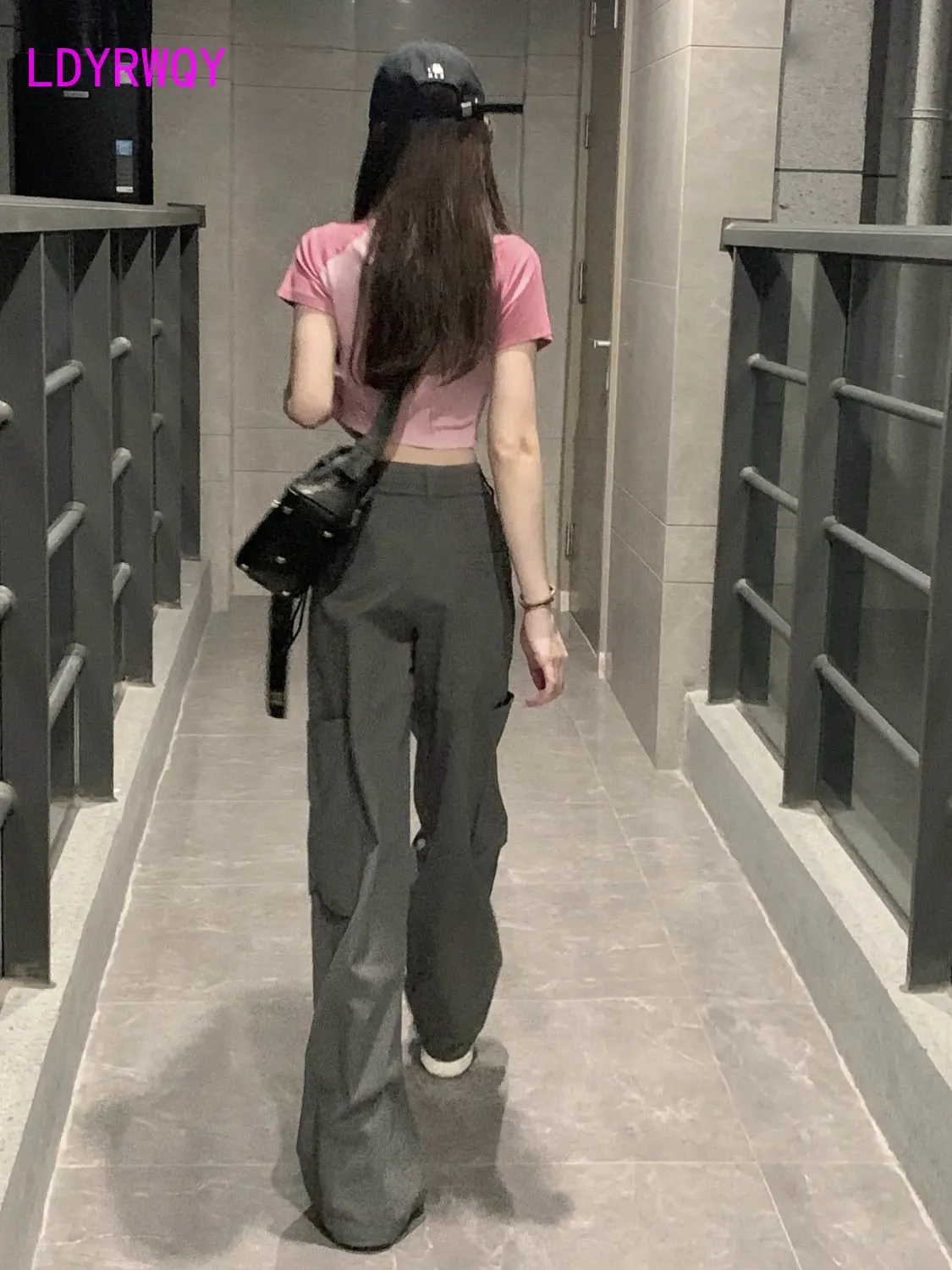 Women's 2022 Summer High Waist Slim Wide Leg Workwear Pants