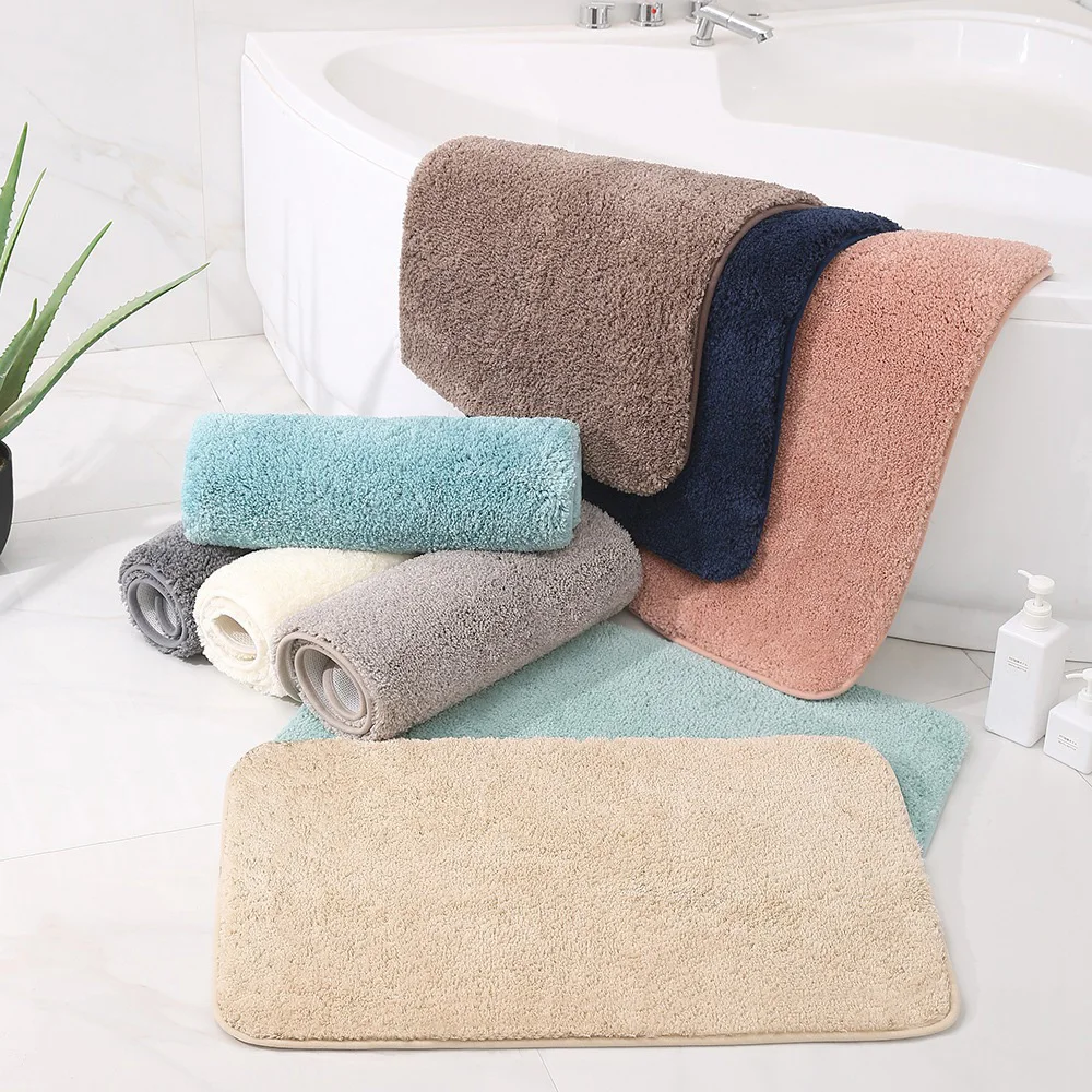 Color 40 X 60cm Microfiber Soft Bath Mat, Non-slip Bathroom Mats