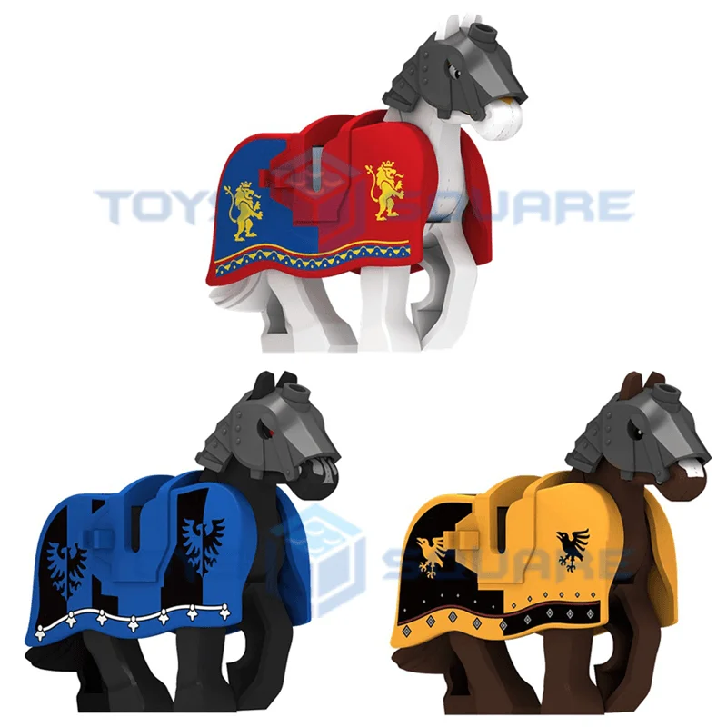 The Red Lion Black Hawk Crow War Horse Model Blocks Moc Bricks Set Regali Giocattoli Per Bambini N1003-N1005
