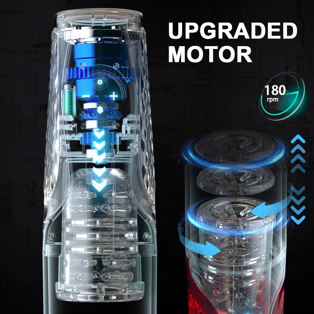 Automatic Male Masturbator Cup Telcopic Rotation Masturbation Sex Toys for Men Blowjob Mastubator Adult_voghion.com