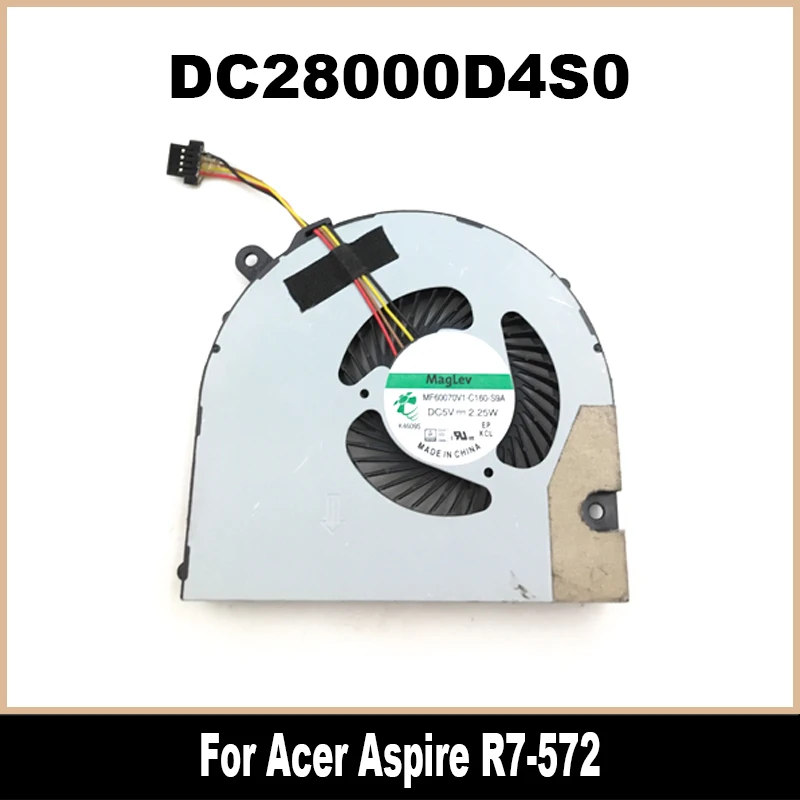 

Новый оригинальный охлаждающий вентилятор для ноутбука Acer Aspire R7-572, охлаждающий вентилятор DC28000D4S0, радиатор радиатора 100%, протестированный