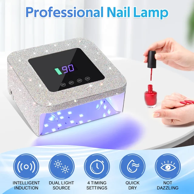 Diplanes Beauty-Lampe à ongles LED UV aste, 33 LED, écran tactile, 4 minuteries, lampe de manucure Nail Art, cabine pour N64. 2