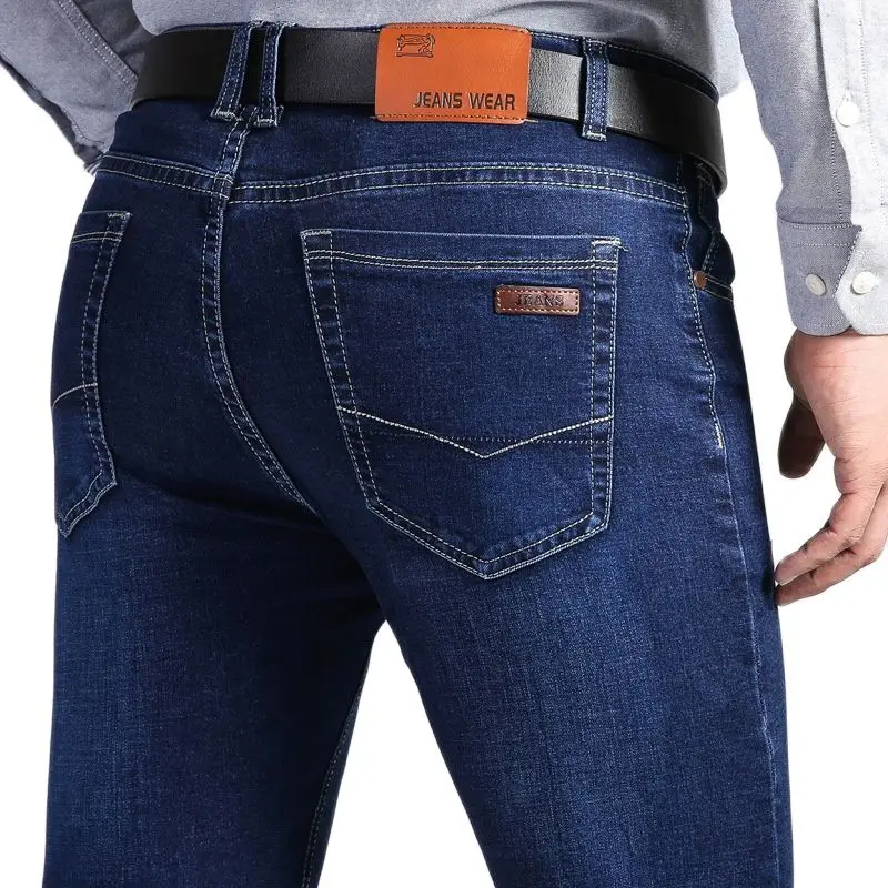 

Free Freight New Fashion Business Slim Small Straight men's Large Size Jeans Long trousers