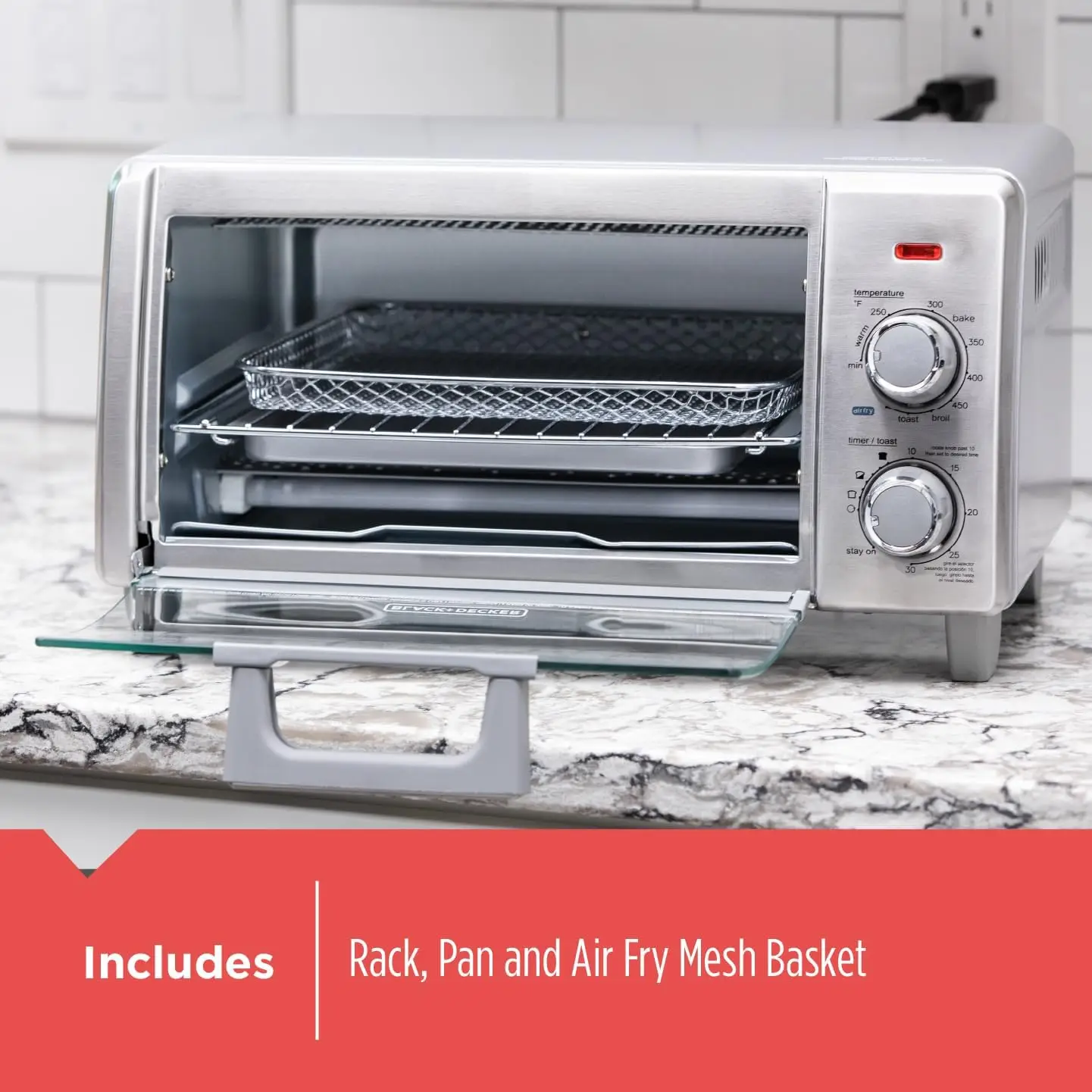 4-Slice Crisp 'N Bake Air Fry Toaster Oven, TO1787SS, 5 Cooking Functions, 30 Minute Timer, Stainless Steel 3