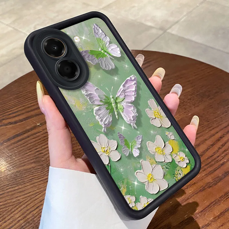 Butterfly Soft Matte Silicone Phone Case - Durable Shockproof Back Cover