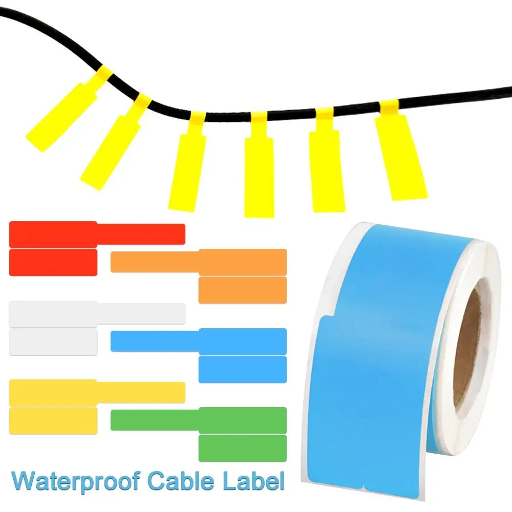 Étiquettes de câble de marquage de fil étanche, autocollant d'imprimante laser, étiquette de câblage, autocollant, Attro, 25x38mm, 40mm, 100 pièces