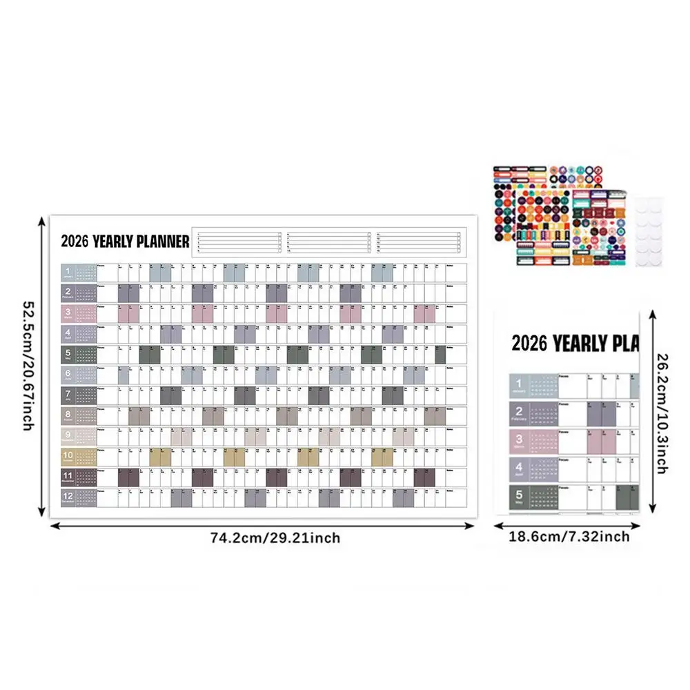 Wall Hanging Annual Planner & Calendar – Creative To-Do List & Schedule Organizer